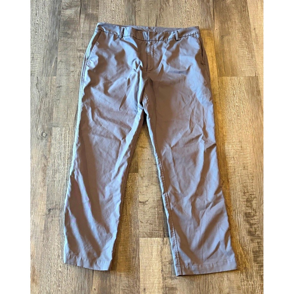 Under Armour Men's Golf Pants 38x32 Gray Straight Leg Polyester Zip